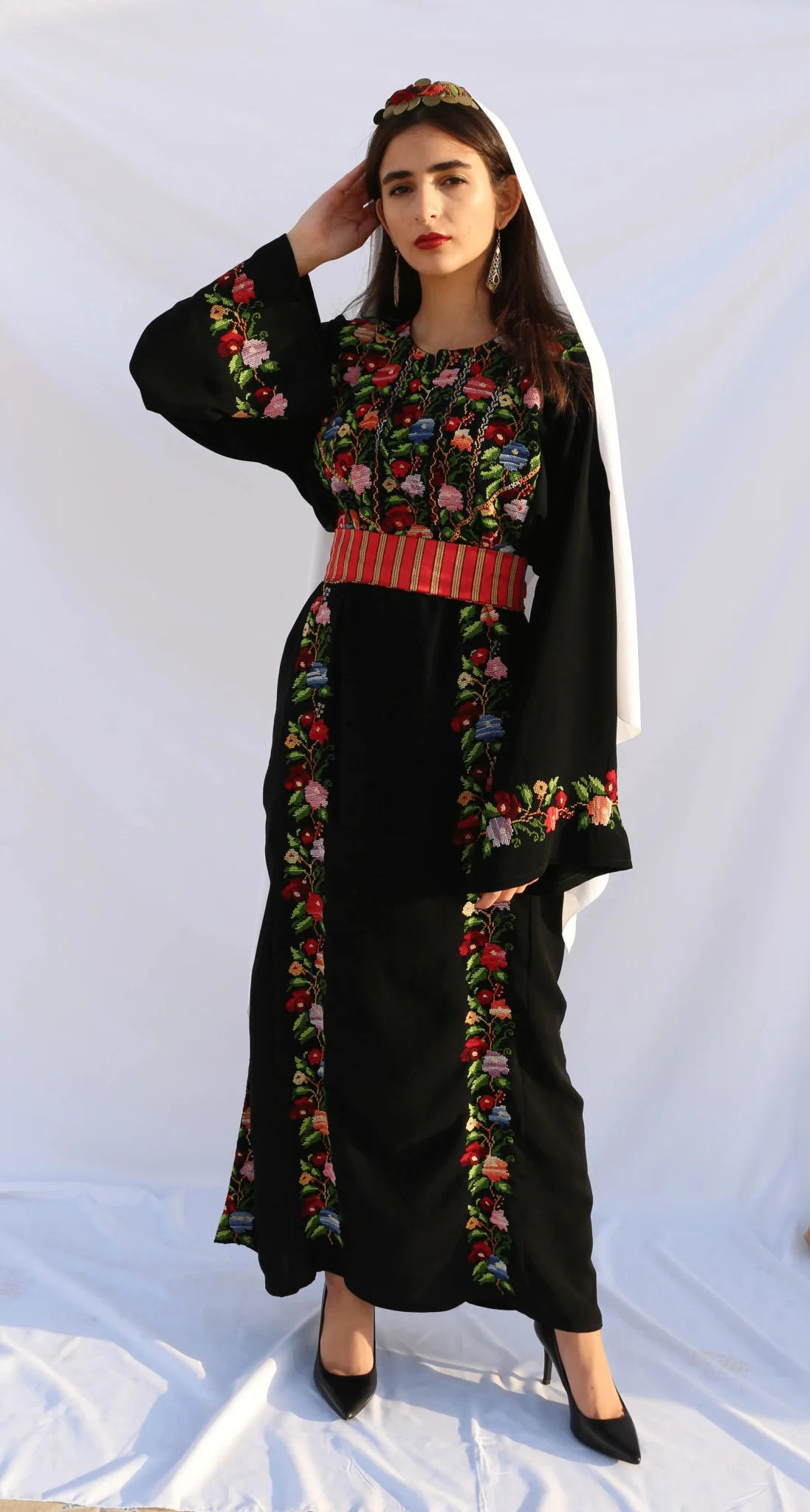 Dina - Hand embroidered Palestinian Dress Thobe - Image 3