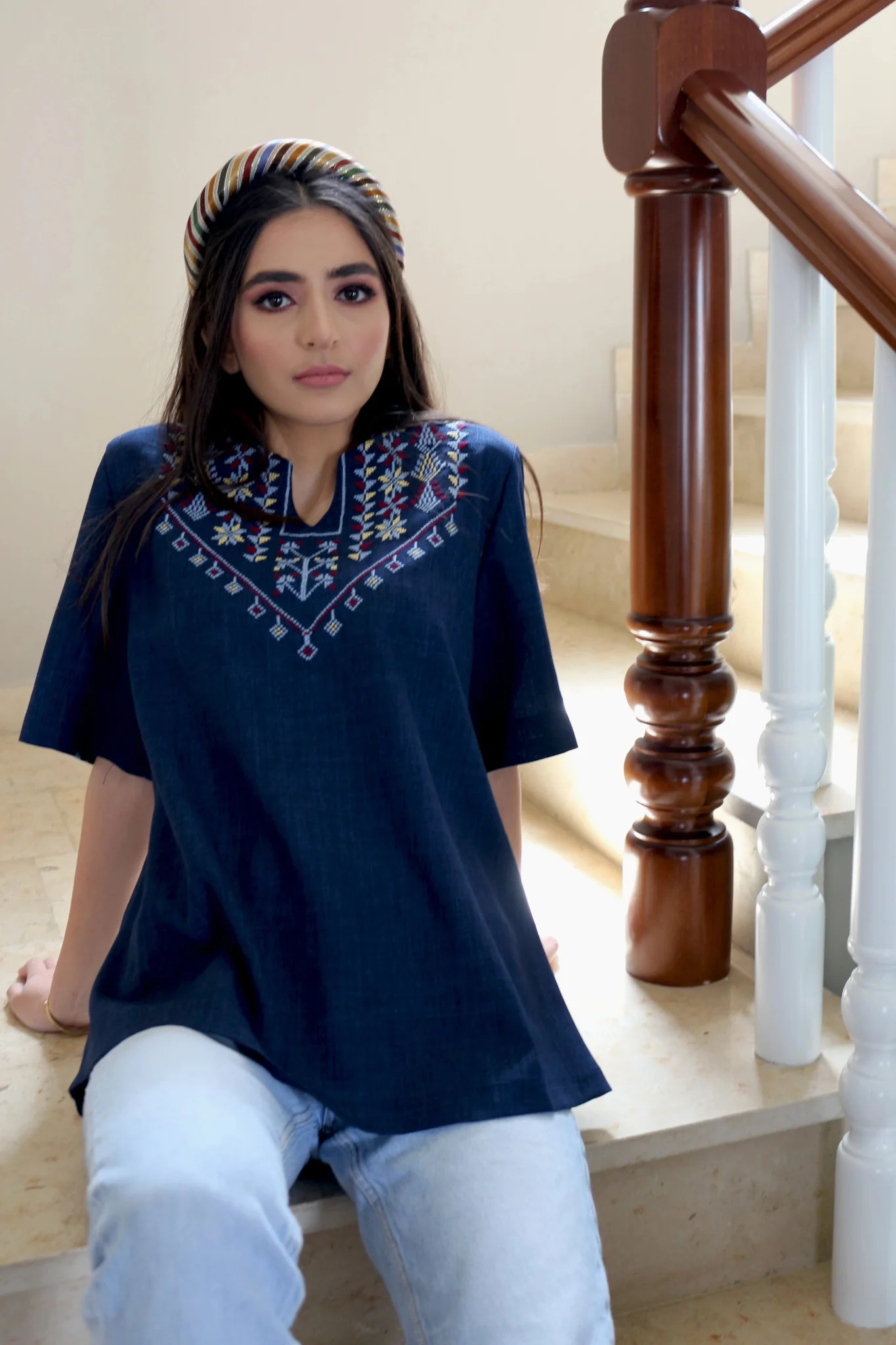 Fallahi Hand-Embroidered Linen Shirt - Image 10