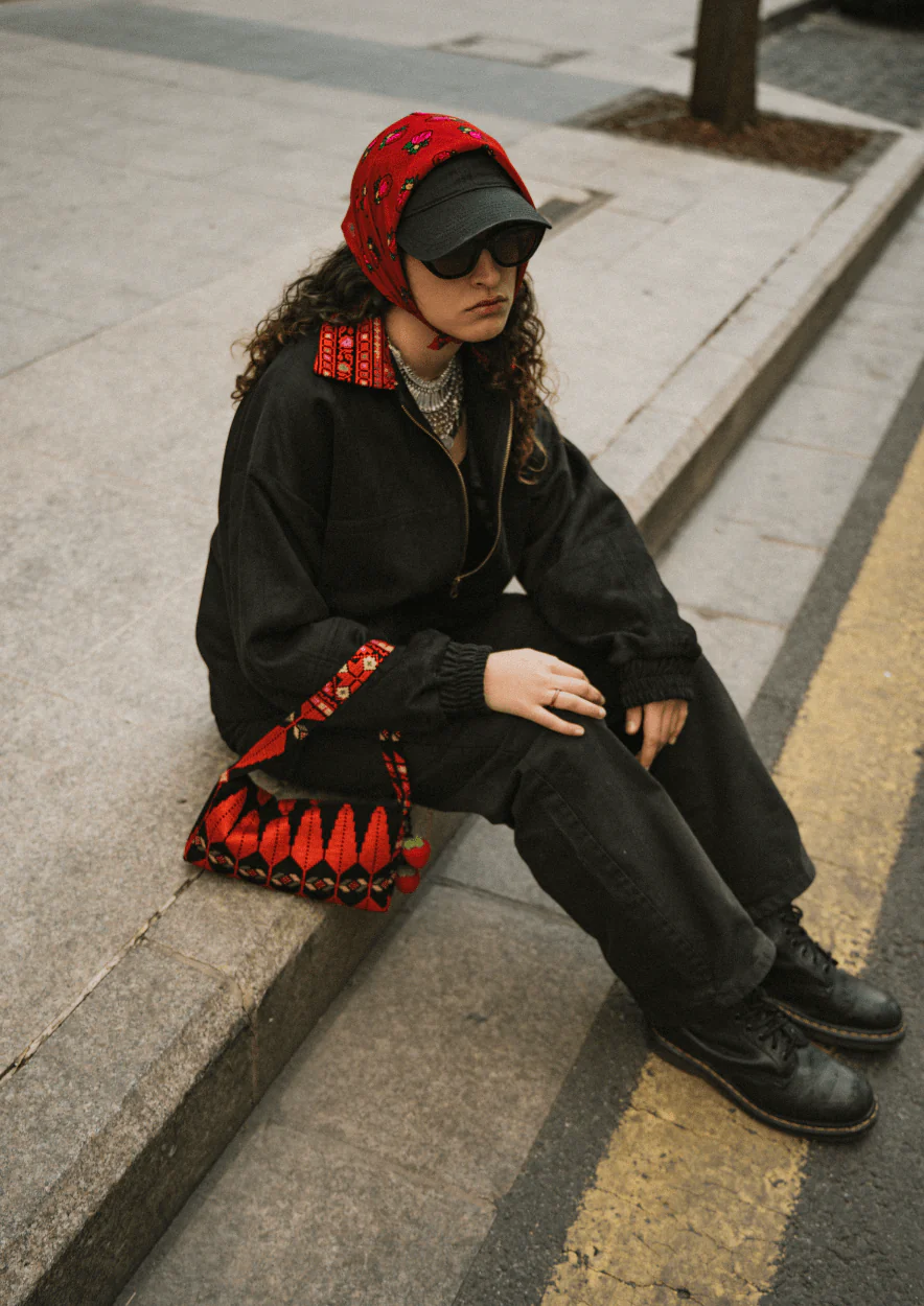 Tree of Life Embroidered Baguette Bag - Image 5