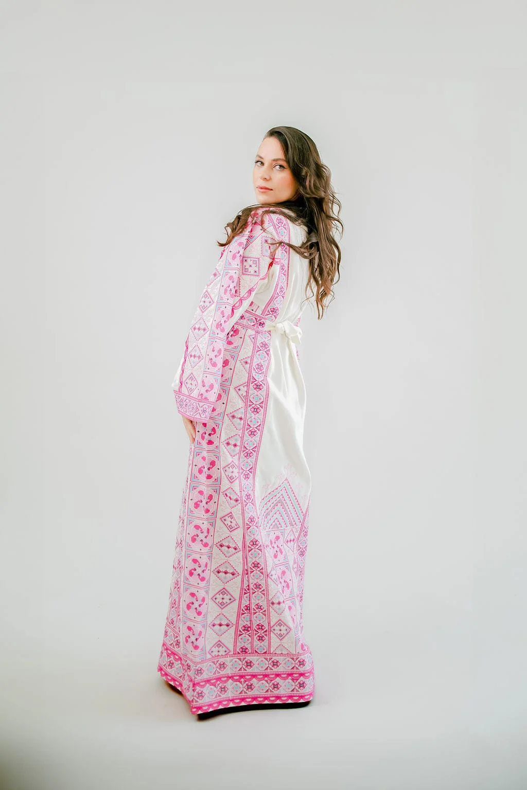 Zahra - Machine-embroidered Palestinian Thobe - Image 5